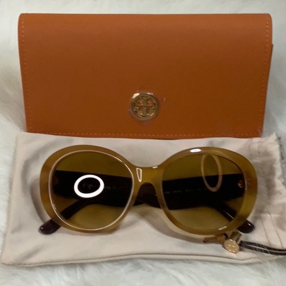 Tory Burch Sunglasses (TY714BU 1807/22L,w/ case and dust bag. ( NWOT) - Picture 3 of 6